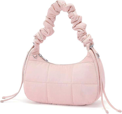 Five Season Home Quilted Crescent Crossbody Bag for Women - Stylish & Practical Everyday Purse in Durable Nylon with Free Strap