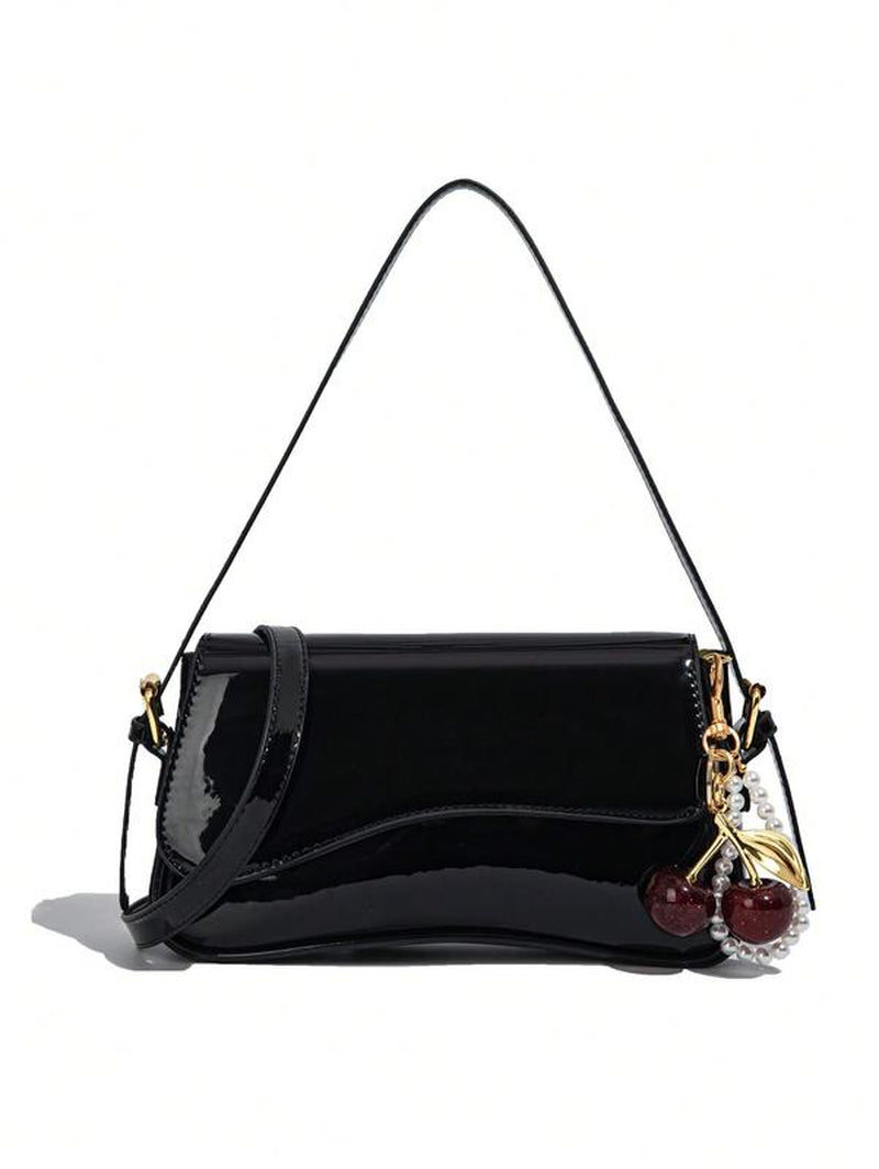 〖Valentines Day〗Women'S Solid Color Shoulder Bag,Valentine’S Day Gift,Fashionable PU Leather Crossbody Bag for Daily Used, Elegant Magnetic Closure Flap Saddle Bag, Casual Trendy Versatile High-Quality Daily Commuting Bag,For Girlfriend