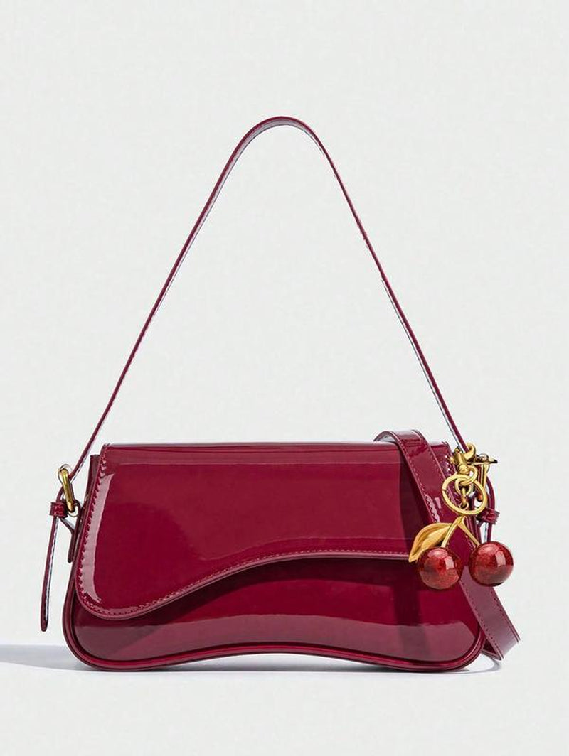 〖Valentines Day〗Women'S Solid Color Shoulder Bag,Valentine’S Day Gift,Fashionable PU Leather Crossbody Bag for Daily Used, Elegant Magnetic Closure Flap Saddle Bag, Casual Trendy Versatile High-Quality Daily Commuting Bag,For Girlfriend