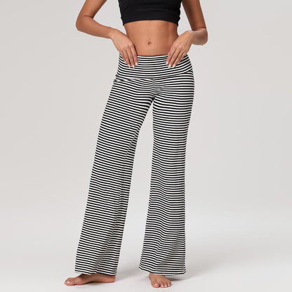 Lounge Yoga Pants for Women Fold over Low Waist Wide Leg Sweatpants Flare Leggings Bell Bottoms Y2K Foldover Pants