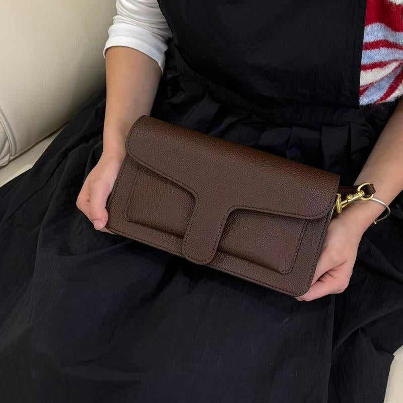 Women'S Stylish Shoulder Bag, Lightweight Crossbody Bag with Adjustable Shoulder Strap and Metal Buckle