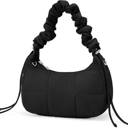 Five Season Home Quilted Crescent Crossbody Bag for Women - Stylish & Practical Everyday Purse in Durable Nylon with Free Strap