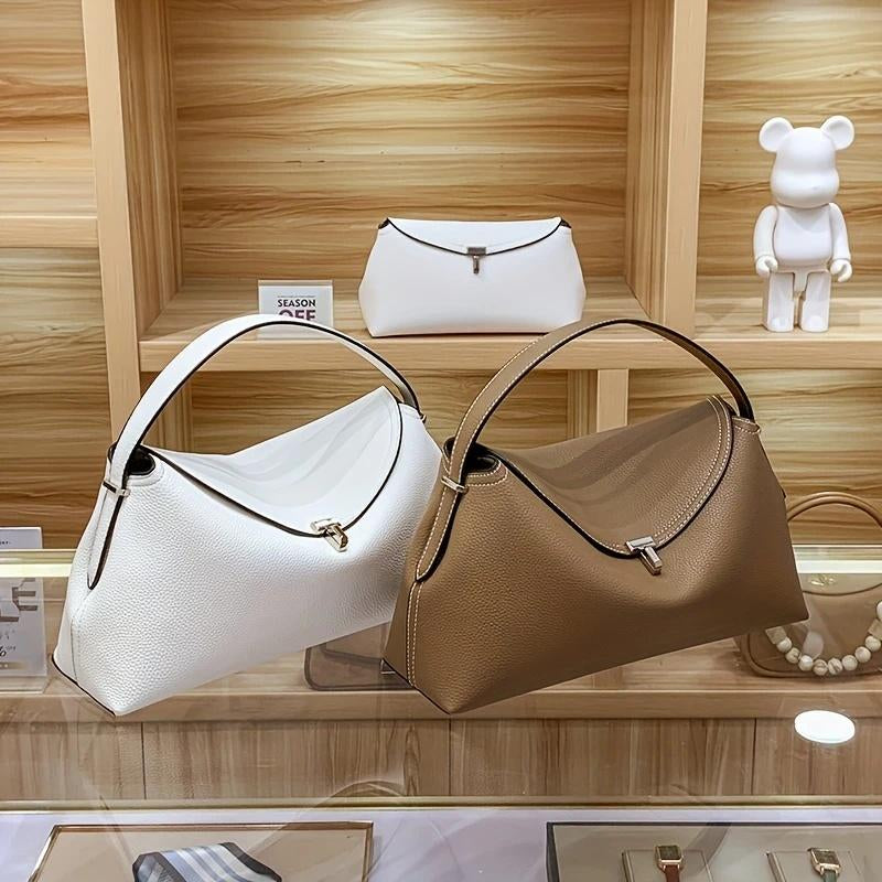 Sweden'S Niche TOTEME 2025 Newfashion Light Luxury Shoulder Bag - Soft Commuter Totewith Adjustable Strap, Detachable Sash, and Cotton Liningavailable in Deep