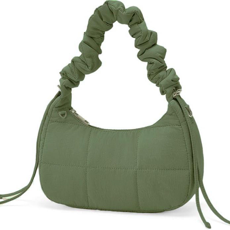 Five Season Home Quilted Crescent Crossbody Bag for Women - Stylish & Practical Everyday Purse in Durable Nylon with Free Strap