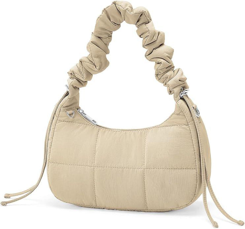 Five Season Home Quilted Crescent Crossbody Bag for Women - Stylish & Practical Everyday Purse in Durable Nylon with Free Strap